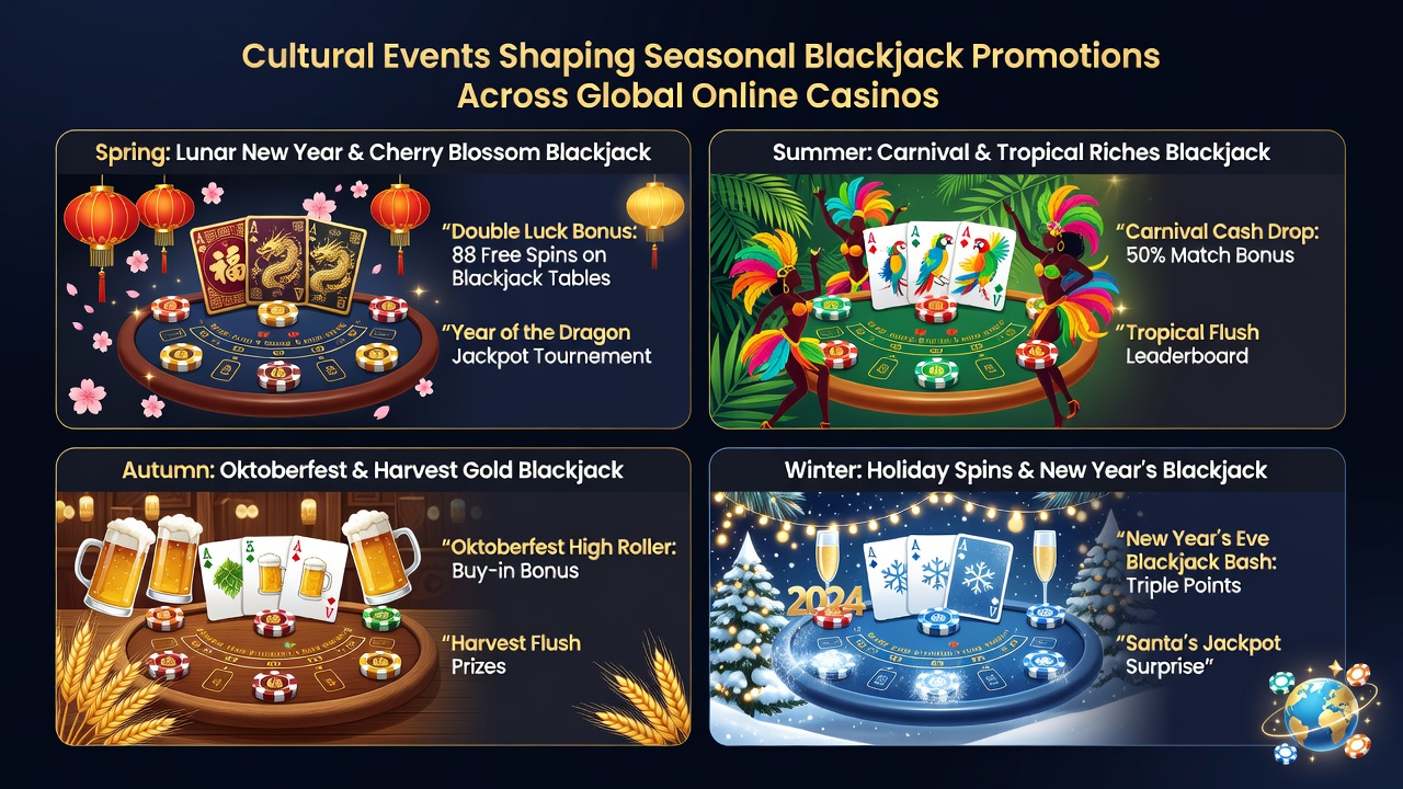 Seasonal blackjack promotions shaped by worldwide cultural celebrations