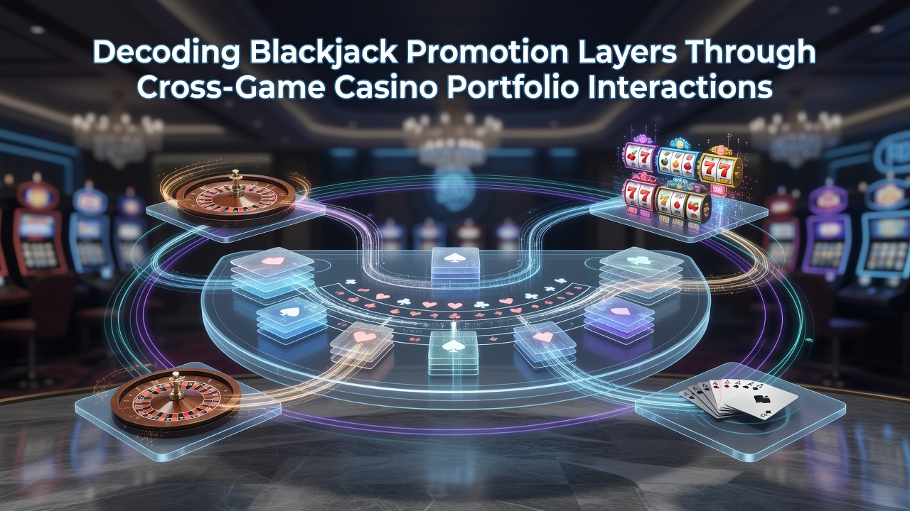 Diagram showing blackjack bonuses interacting with slots and table games in a casino portfolio