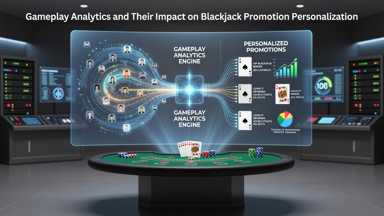 Dashboard displaying blackjack gameplay metrics used for promotion analysis