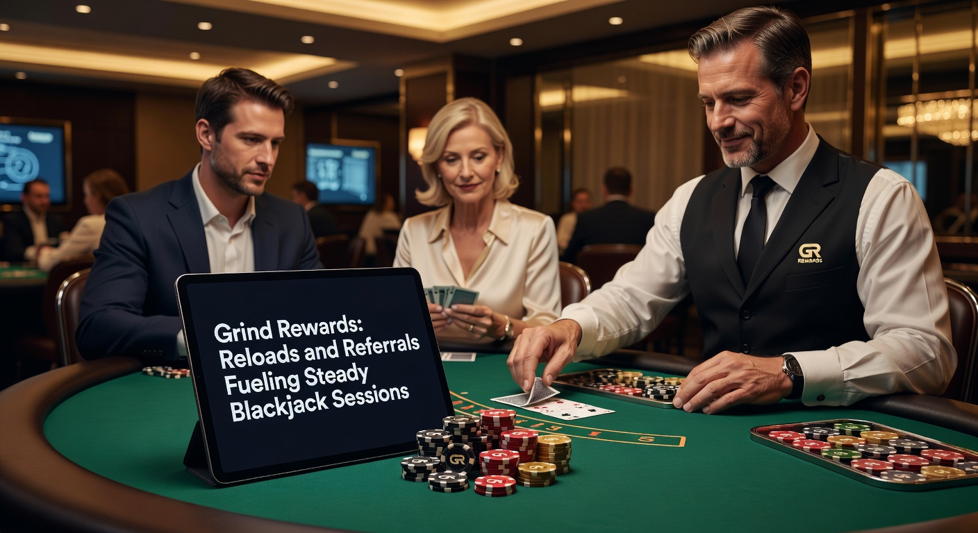 Blackjack table with chips and cards, illustrating sustained play sessions powered by promotions