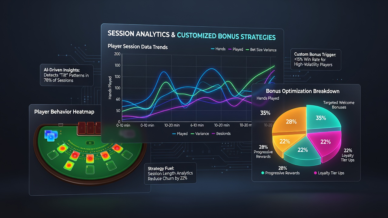 Virtual blackjack table interface with real-time analytics overlays