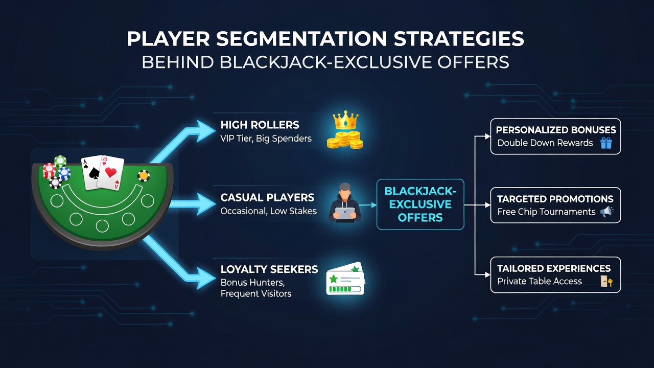 Digital interface showing player data analytics for blackjack promotions in an online casino dashboard