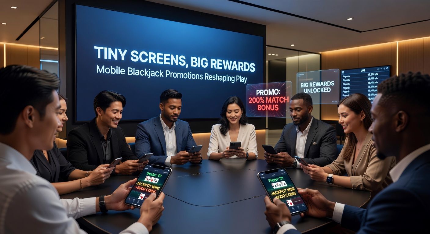Close-up of hands holding a mobile device mid-blackjack hand, with a promotional popup offering a 100% mobile reload bonus