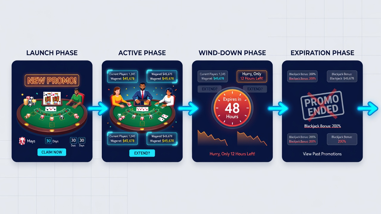 Chart illustrating player engagement metrics during active blackjack promotion periods