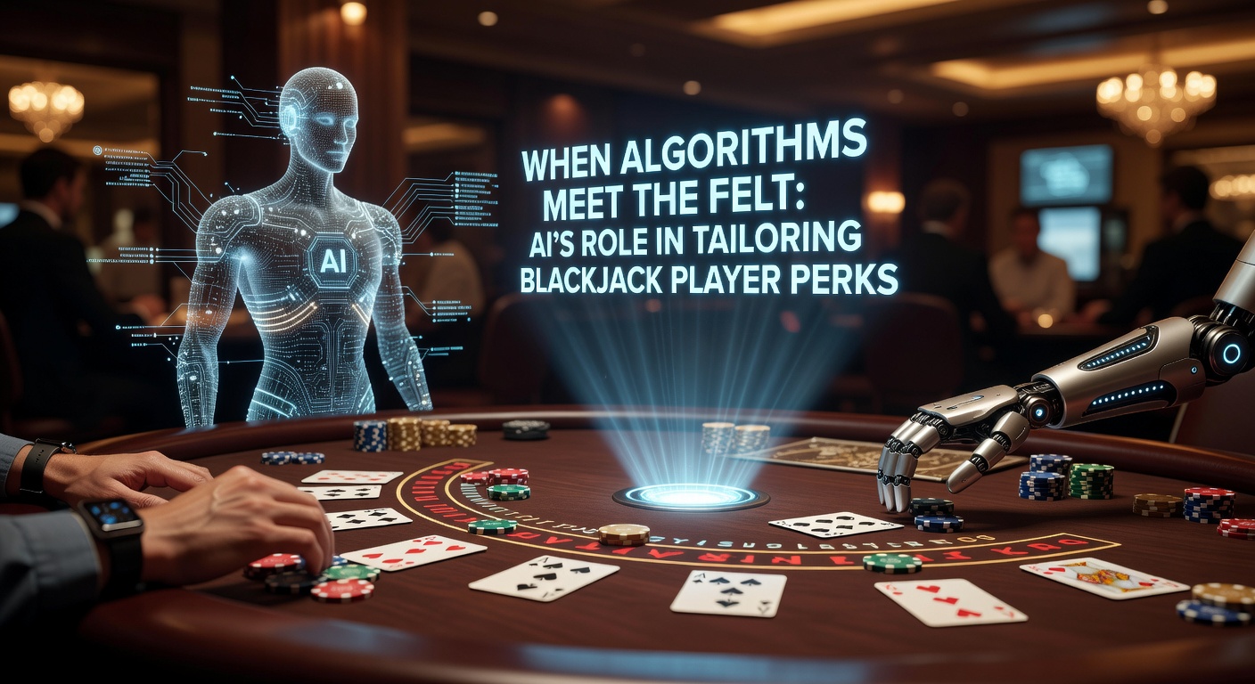AI algorithms analyzing blackjack player data on digital casino platforms